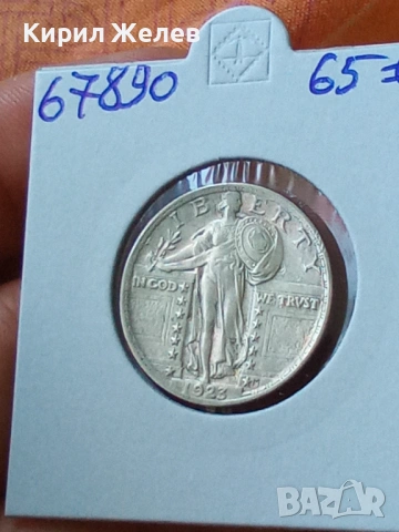 Сребърна монета Америка USA QUARTER DOLLAR 67890, снимка 7 - Нумизматика и бонистика - 54817216