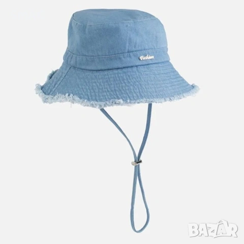 Дамска bucket шапка от памук jean синя_1261562, снимка 2 - Шапки - 54904956