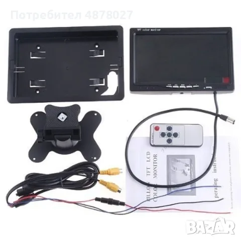 Монитор за кола с 7 инча LCD дисплей,   HD 800 x 480 p и 2 AV изхода PK LCD2, снимка 9 - Аксесоари и консумативи - 55337705