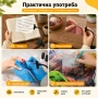 Мощна настолна правоъгълна лупа с щипка за четене шиене на гоблени бродиране A4 козметик маникюр, снимка 4