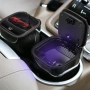 Автомобилен пепелник с LED осветление - черен гланц, снимка 2
