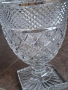 масивна кристална фасетирана ваза със столче Bohemia , снимка 2