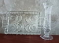 Кристален поднос и малка кристална ваза. , снимка 10