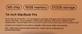 Лаптоп Apple - MacBook Pro 14, 14'', M5 10C/10C, 16GB/512GB, Space Black, снимка 3