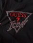 Черна тениска с камъни guess, снимка 3