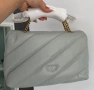Чанта Pinko love classic puff light gray , снимка 7