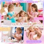Детски дървен комплект за грим, играчки за 3-5-годишни момичета, 21 части, снимка 6