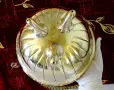 Викторианска бронзова салатиера,купа,1 кг.,позлата. , снимка 5