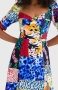 DESIGUAL Midi dress with animal print - страхотна рокля Л, снимка 2