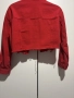     SHEIN Red Cropped Denim Jacket , снимка 2