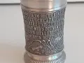 Джобна манерка и чаши за ракия от калай  Antik*Vintage #51, снимка 10