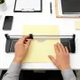 A2 резачка за хартия 60 см с плъзгащ нож и скала, резачка за хартия с релса и мерна скала до 10 лист, снимка 3