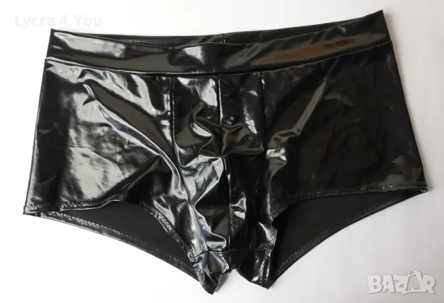 Черни мъжки лачени боксерки XL 