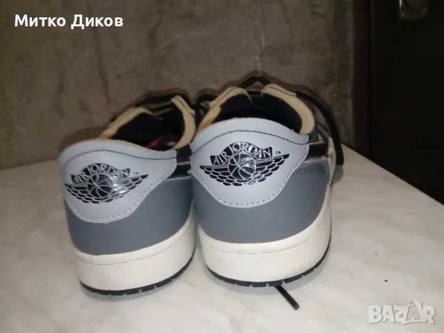 Nike Air Jordan 1Low OG EX Dark Smoke Gray маркови марат. ест. кожа нови №43 US 9.5 UK 8.5 ст. 275мм, снимка 7 - Маратонки - 55513109