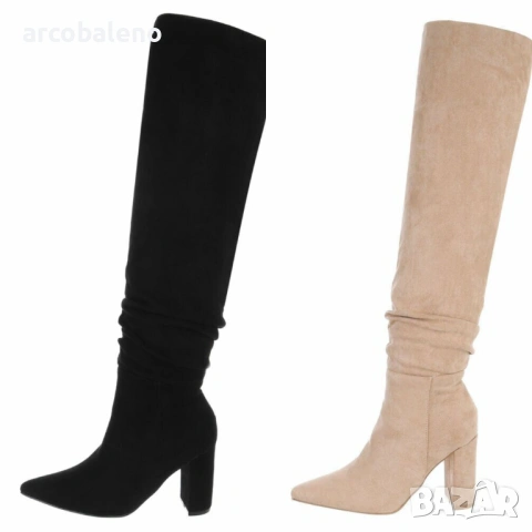 Дамски ботуши над коляното, 2цвята 