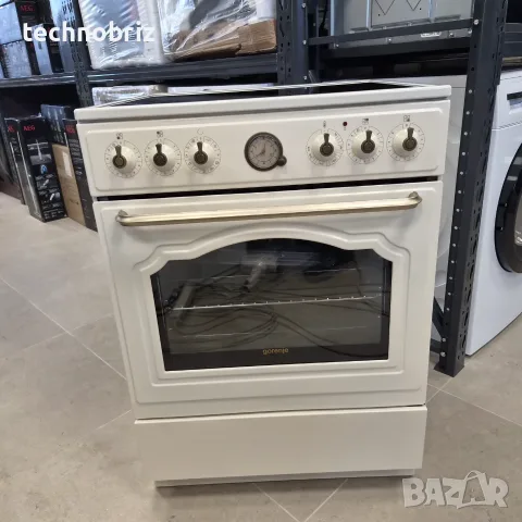 Немска /внос/ свободностояща печка с керамичен плот Gorenje Retro - 3 ГОДИНИ ГАРАНЦИЯ