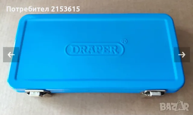 DRAPER гедоре / гидория 1/4" 45 части вложки камъни комплект метална кутия, снимка 5 - Гедорета - 55514792