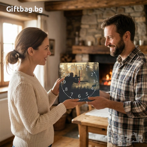 Стенен часовник „Ловец“, снимка 2 - Стенни часовници - 54059427