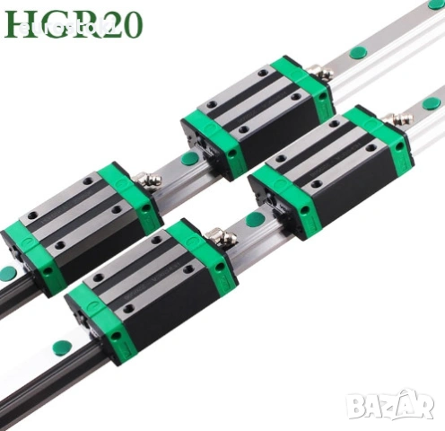 Комплект линейни водачи HGR20 1200 мм, 2 водещи шини HGR20 + 4 плъзгащи блока HGH20CA, линейни напра, снимка 3 - Консумативи за принтери - 54742579