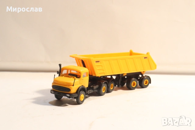 KIBRI H0 1/87 MERCEDES BENZ ГОНДОЛА САМОСВАЛ КАМИОН МОДЕЛ, снимка 3 - Колекции - 54226053