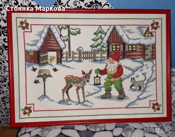 Бродерия с Коледен мотив