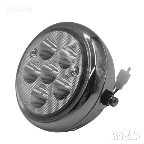 Кръгъл LED фар 5 инча за електрически скутер Citycoco, Harley, мотоциклет и ATV 12V-80V 50000ч 10423, снимка 5 - Нумизматика и бонистика - 54694620