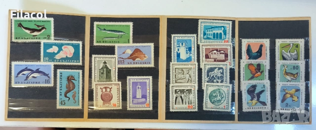 България 1961 3 серии марки в оригинална карнетка, снимка 2 - Филателия - 54806876