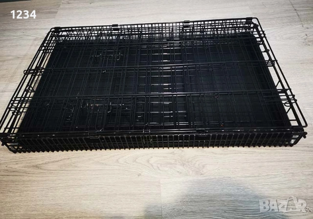 метална сгъваема клетка за куче 77x49x54см за транспорт и стационар, снимка 8 - За кучета - 54296938