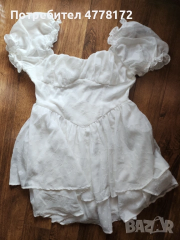 Къса бяла рокля, снимка 2 - Рокли - 53984989