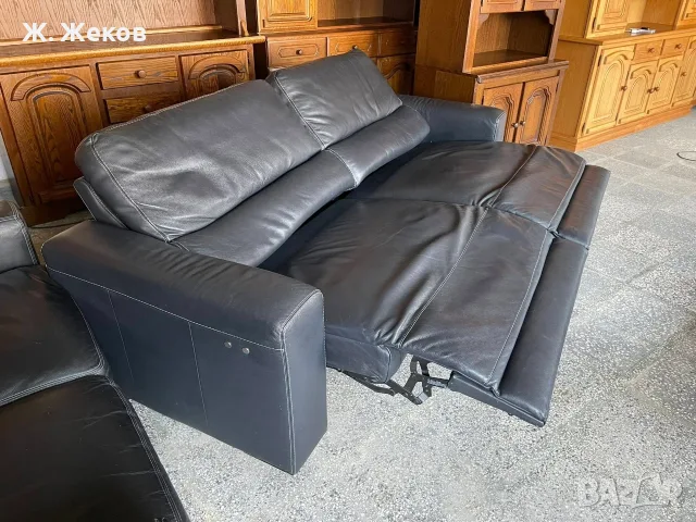 Луксозен кожен диван с relax механизъм, снимка 5 - Дивани и мека мебел - 55600745