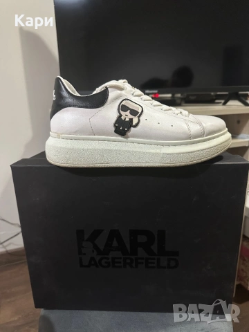 Бели маратонки Karl Lagerfeld, снимка 5 - Маратонки - 54825814