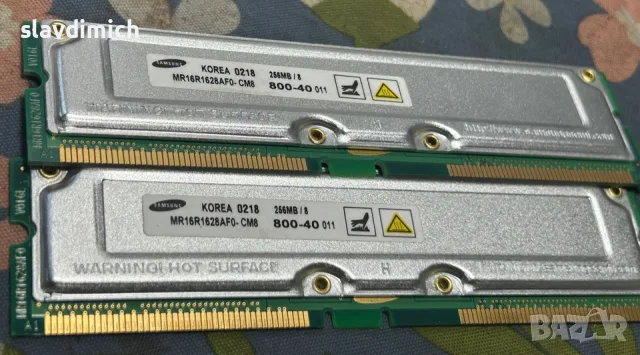 Ram РАм памет за компютър Samsung MR16R1628AF0-CM8 Rambus  PC800 800MHz