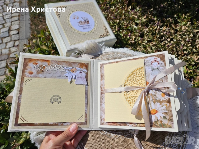 Ръчно изработено албумче в бохо стил с маргаритки , снимка 7 - Други - 55162016