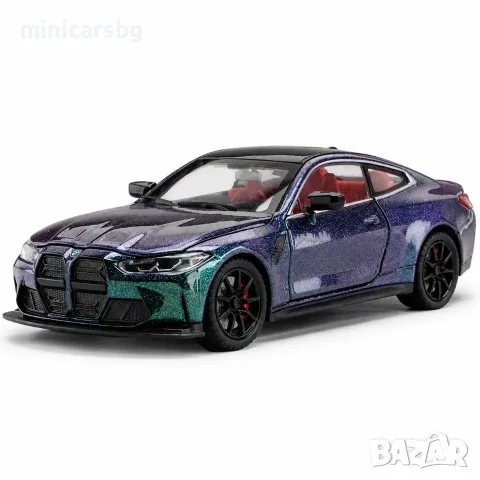 Метални колички: BMW M4 (G82) 1:24 – метален модел, снимка 2 - Колекции - 55584838