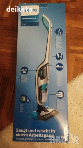 Без кабелна прахосмукачка philips powerpro aqua 3 in 1, снимка 2 - Прахосмукачки - 54973789