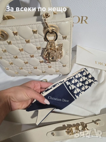 Lady Dior Butterfly Studs Дамска Чанта От Агнешка Кожа Код Brand Luxury Fashion21, снимка 8 - Чанти - 54960731