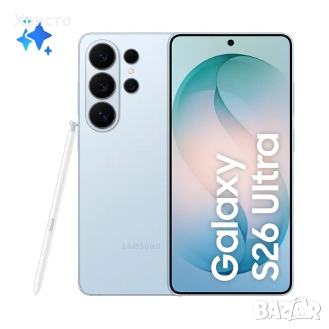 НОВ!!! Samsung Galaxy S26 Ultra, Dual SIM, 12GB RAM, 256GB, 5G, Sky Blue +подарък оригинален адаптер, снимка 4 - Samsung - 55196824