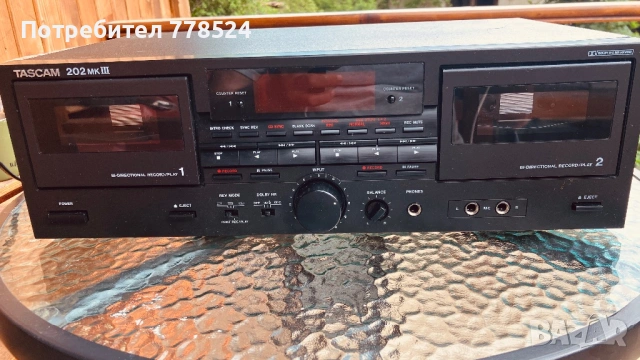 Двукасетачен  дек TASCAM 202 MK -3 . Запис в двете посоки , авто реверс . , снимка 2 - Декове - 54727454