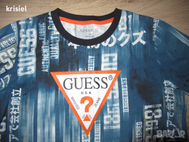 GUESS--ОРИГИНАЛНА ТЕНИСКА--164 номер, снимка 3 - Детски тениски и потници - 54559218