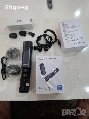 Безжичен лавалиерен микрофон, комплект 2 броя, USB, активна шумопотискаща технология, снимка 13 - Микрофони - 55613718