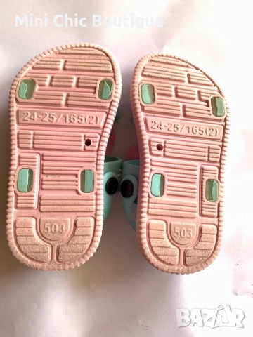 🐷 Детски гумени сандали / Peppa Pig (Пепа Пиг) – размер 24/25, снимка 2 - Детски сандали и чехли - 54226640