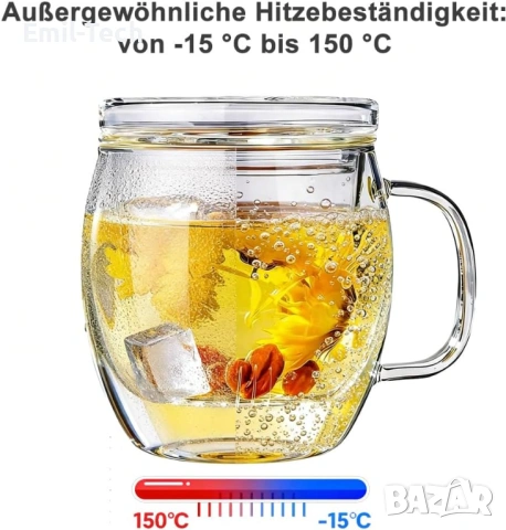 Нова електрическа кана Tefal 1.7L + стъклена чаша за чай подарък, снимка 10 - Кани - 54454168