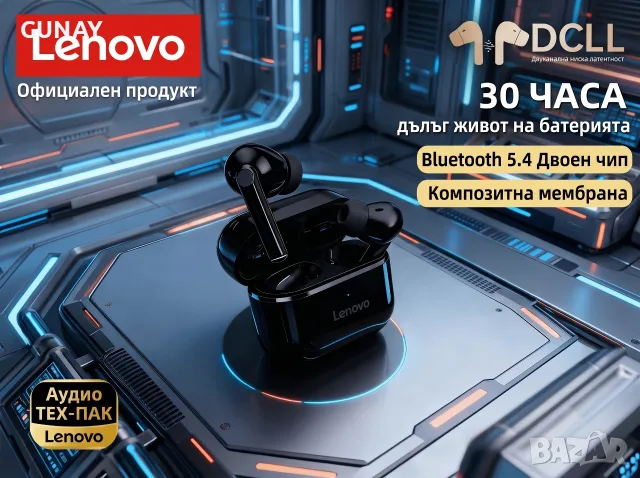 Lenovo EA230 TWS Безжични Bluetooth Слушалки за Спорт и Тичане 360 Стерео Звук Нови, снимка 4 - Bluetooth слушалки - 55418146