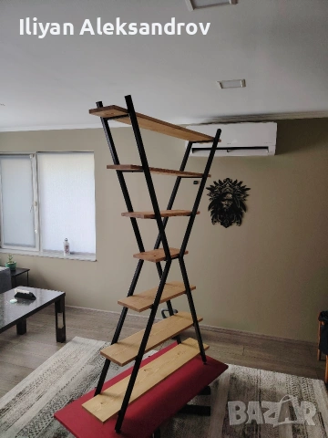 Етажерка в индустриален стил , снимка 2 - Етажерки - 54752275
