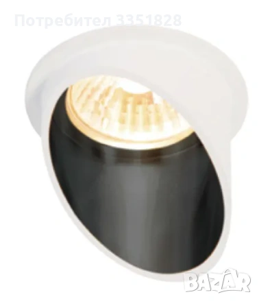 ЛУНИЧКА ЧЕРНА/БЯЛА ЗА ВГРАЖДАНЕ, снимка 2 - Лампи за таван - 54300566