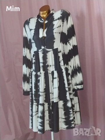 2XL/3XL Еластична рокля на волани , снимка 4 - Рокли - 55019202