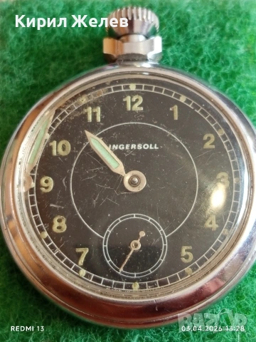 Джобен часовник INGERSOLL BRITANNIA рядък за КОЛЕКЦИОНЕРИ 51069