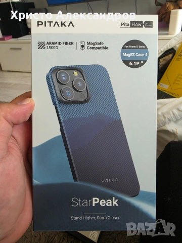 Pitaka кейс с за iPhone 15 Pro StarPeak Over the Horizon #16, снимка 3 - Резервни части за телефони - 54539128