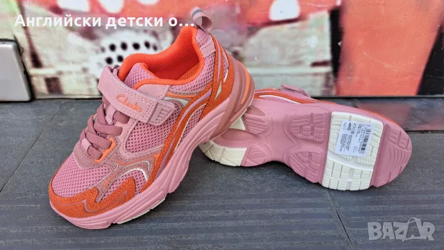 Английски детски маратонки с естествена кожа-Clarks, снимка 5 - Детски маратонки - 55336644