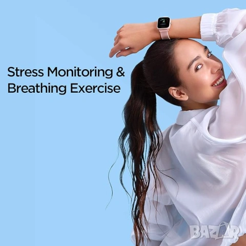 Смарт часовник Amazfit Bip U Pink Square 1.43” с 60+ спортни режима - НОВ, снимка 5 - Смарт гривни - 55124392